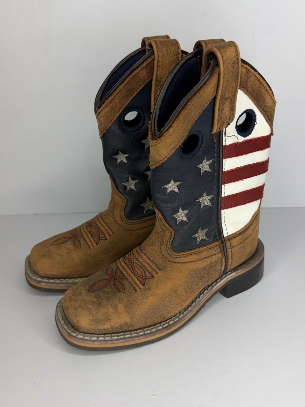Cody James Boys' USA Flag Western Boots Size 10